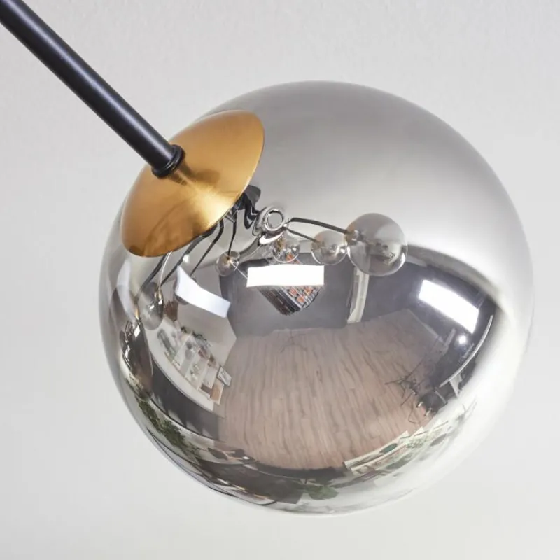 Lampes Dorées-hofstein Plafonnier - Verre 15 cm Chehalis Or, Noir, 8 lumières