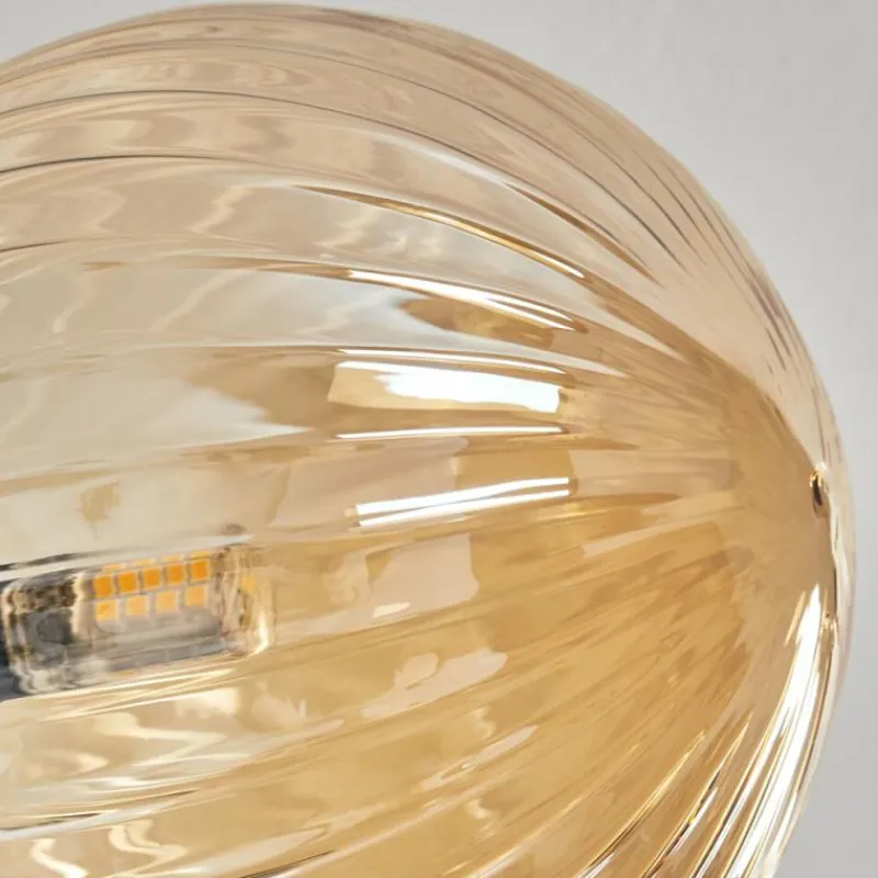 Lampes Dorées-hofstein Plafonnier - Verre 15 cm Chehalis Or, Noir, 6 lumières