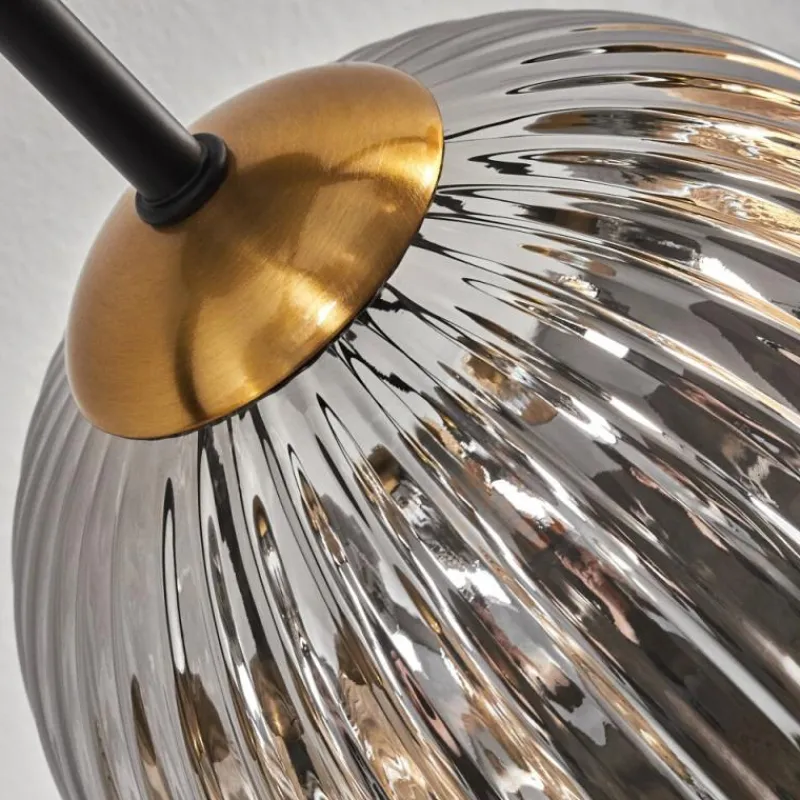 Lampes Dorées-hofstein Plafonnier - Verre 15 cm Chehalis Or, Noir, 6 lumières