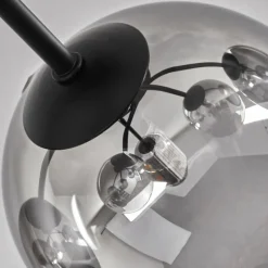 hofstein Plafonnier - Verre 15 cm Chehalis Clair, Fumé, 6 lumières