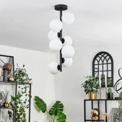 hofstein Plafonnier - Verre 12 cm Chehalis Blanc, 8 lumières