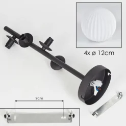 hofstein Plafonnier - Verre 12 cm Chehalis Blanc, 4 lumières