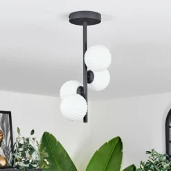 hofstein Plafonnier - Verre 10 cm Chehalis Blanc, 4 lumières