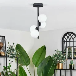 hofstein Plafonnier - Verre 10 cm Chehalis Blanc, 4 lumières