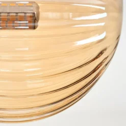 hofstein Plafonnier - Verre 12 cm Chehalis Ambre, 4 lumières