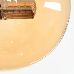 hofstein Plafonnier - Verre 10 cm Chehalis Ambre, Fumé, 4 lumières