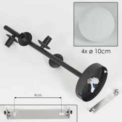 hofstein Plafonnier - Verre 10 cm Chehalis Blanc, 4 lumières