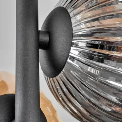 hofstein Plafonnier - Verre 12 cm Chehalis Ambre, Fumé, 4 lumières