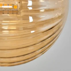 Lampes Dorées-hofstein Plafonnier - Verre 12 cm Chehalis Or, Noir, 8 lumières