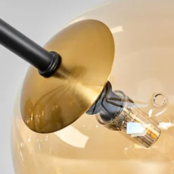 Lampes Dorées-hofstein Plafonnier - Verre 15 cm Chehalis Or, Noir, 8 lumières