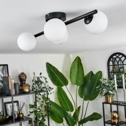 hofstein Plafonnier - Verre 10 cm Chehalis Blanc, 4 lumières