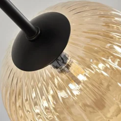 hofstein Plafonnier - Verre 12 cm, 15cm Chehalis Fumé, 6 lumières