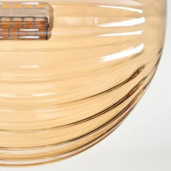 hofstein Plafonnier - Verre 10 cm,12 cm Chehalis Ambre, 4 lumières