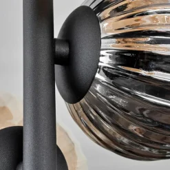 hofstein Plafonnier - Verre 10 cm,12 cm Chehalis Ambre, Fumé, 4 lumières