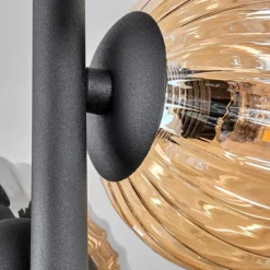 hofstein Plafonnier - Verre 10 cm, 12cm Chehalis Ambre, Fumé, 4 lumières