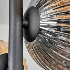 Suspension Verre Fumé-hofstein Plafonnier - Verre 10 cm, 12cm, 15cm Chehalis Ambre, Clair, Fumé, 8 lumières