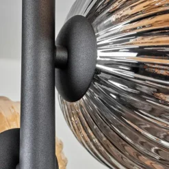 hofstein Plafonnier - Verre 10 cm, 12cm, 15cm Chehalis Ambre, Fumé, 8 lumières