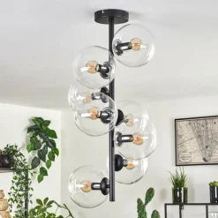 hofstein Plafonnier - Verre 15 cm Gastor Clair, 8 lumières