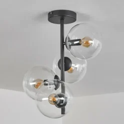 hofstein Plafonnier - Verre 15 cm Gastor Clair, 4 lumières