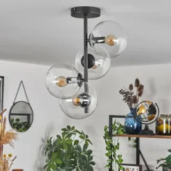 hofstein Plafonnier - Verre 15 cm Gastor Clair, 4 lumières