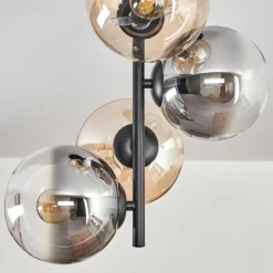 hofstein Plafonnier - Verre 15 cm Gastor Ambre, Clair, Fumé, 4 lumières