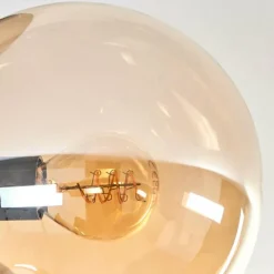 hofstein Plafonnier - Verre 15 cm Gastor Ambre, Fumé, 4 lumières