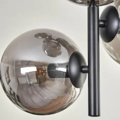 hofstein Plafonnier - Verre 15 cm Gastor Fumé, 6 lumières