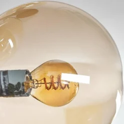 hofstein Plafonnier - Verre 15 cm Gastor Ambre, 4 lumières