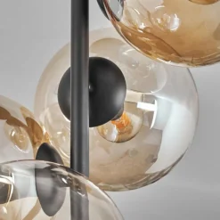 hofstein Plafonnier - Verre 15 cm Gastor Ambre, Clair, 4 lumières