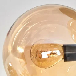 hofstein Plafonnier - Verre 15 cm Gastor Ambre, 6 lumières