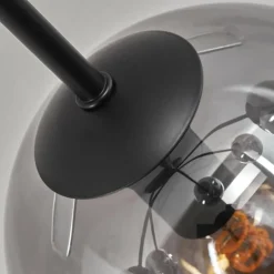 hofstein Plafonnier - Verre 15 cm Gastor Fumé, 6 lumières