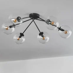 hofstein Plafonnier - Verre 15 cm Gastor Clair, 6 lumières