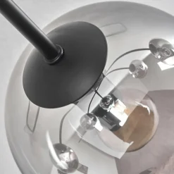 hofstein Plafonnier - Verre 15 cm Gastor Ambre, Clair, Fumé, 6 lumières