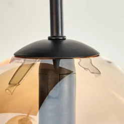 hofstein Plafonnier - Verre 15 cm Gastor Ambre, 5 lumières