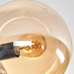 hofstein Plafonnier - Verre 15 cm Gastor Ambre, Fumé, 6 lumières