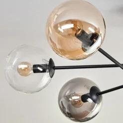 hofstein Plafonnier - Verre 15 cm Gastor Ambre, Clair, Fumé, 6 lumières