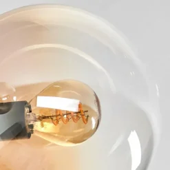 hofstein Plafonnier - Verre 15 cm Gastor Ambre, Clair, Fumé, 6 lumières