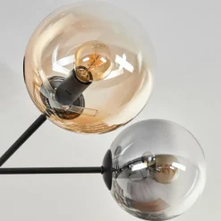 hofstein Plafonnier - Verre 15 cm Gastor Ambre, Clair, Fumé, 6 lumières