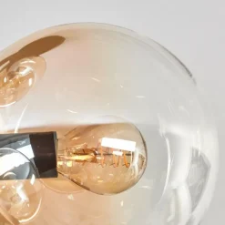 hofstein Plafonnier - Verre 15 cm Gastor Ambre, Clair, 6 lumières