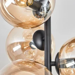 hofstein Plafonnier - Verre 15 cm Gastor Ambre, Clair, 6 lumières