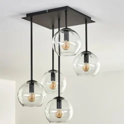 hofstein Plafonnier - Verre 15 cm Koyoto Clair, 5 lumières