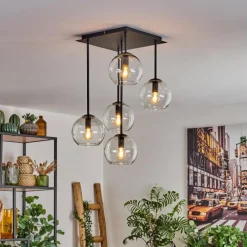 hofstein Plafonnier - Verre 15 cm Koyoto Clair, 5 lumières