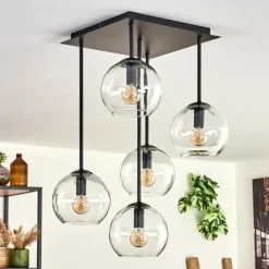 hofstein Plafonnier - Verre 15 cm Koyoto Clair, 5 lumières