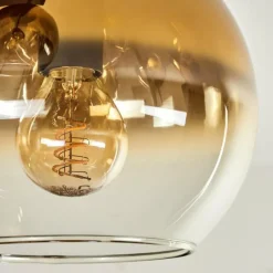 hofstein Plafonnier - Verre 15 cm Koyoto Or, Clair, 5 lumières