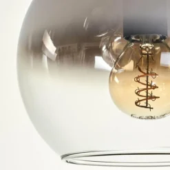 hofstein Plafonnier - Verre 15 cm Koyoto Chrome, Clair, 5 lumières