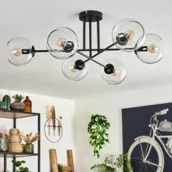 hofstein Plafonnier - Verre 15 cm Koyoto Clair, 6 lumières