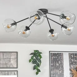 hofstein Plafonnier - Verre 15 cm Koyoto Clair, 6 lumières