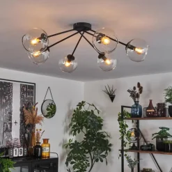 hofstein Plafonnier - Verre 15 cm Koyoto Clair, 6 lumières