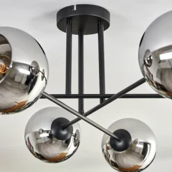 hofstein Plafonnier - Verre 15 cm Koyoto Chrome, 6 lumières