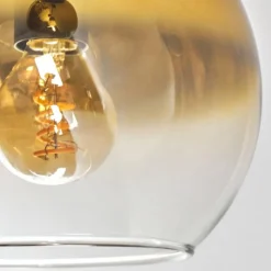 hofstein Plafonnier - Verre 15 cm Koyoto Or, Clair, 6 lumières